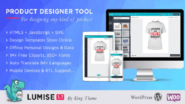 Download Free Lumise Product Designer v1.9.5 Plugin