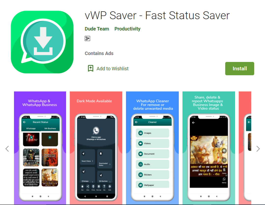 <img src="statussaver.png" alt="WhatsApp status saver app">