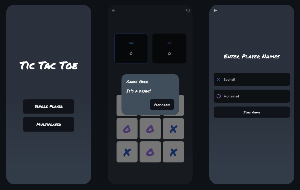 Amazing Tic Tac Toe game app built using Flutter source code