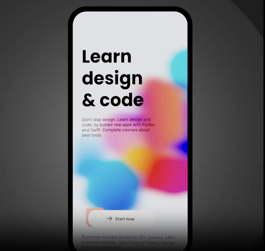 Login screen with Rive animation in flutter source code