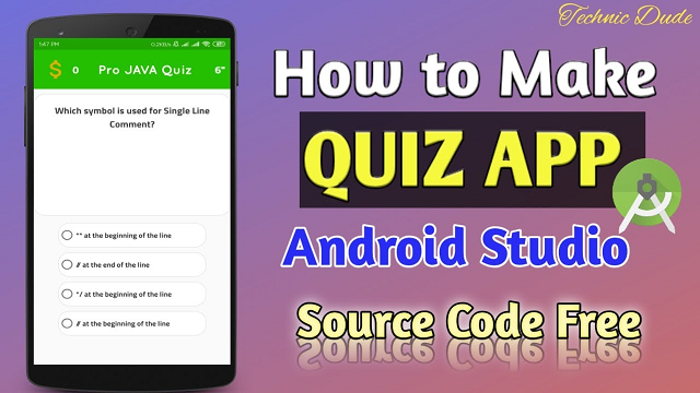 Quiz App in Android studio source code free - Android Tutorial