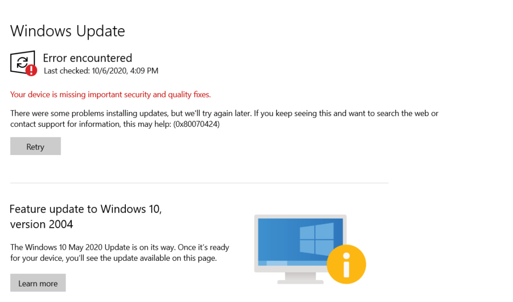 <img src="1.png" alt="solve (0x80070424) Error in Windows 10">