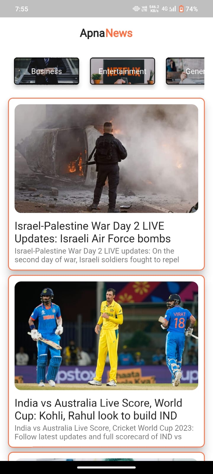A Flutter News Application created with source code