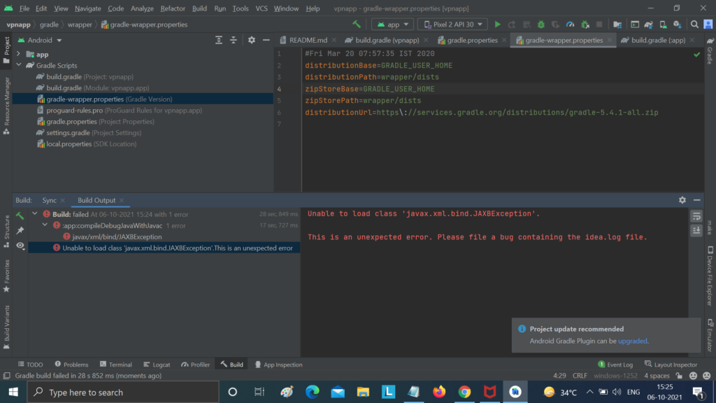 <img src="Unable to load class 'javax.xml.bind.JAXBException'.png" alt="Unable to load class 'javax.xml.bind.JAXBException">