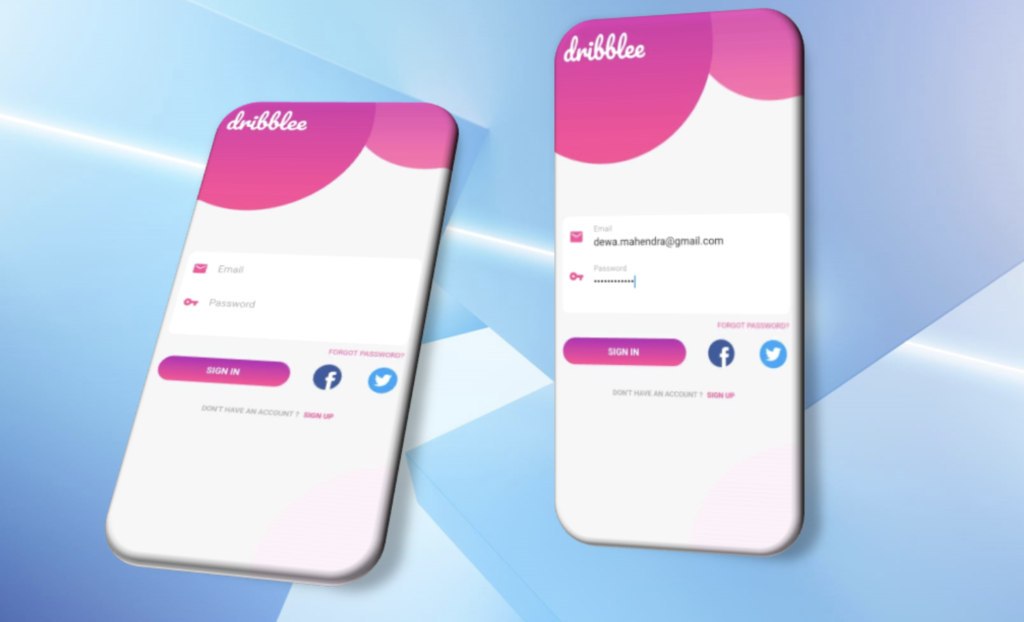 Responsive Login Page UI using Flutter source code