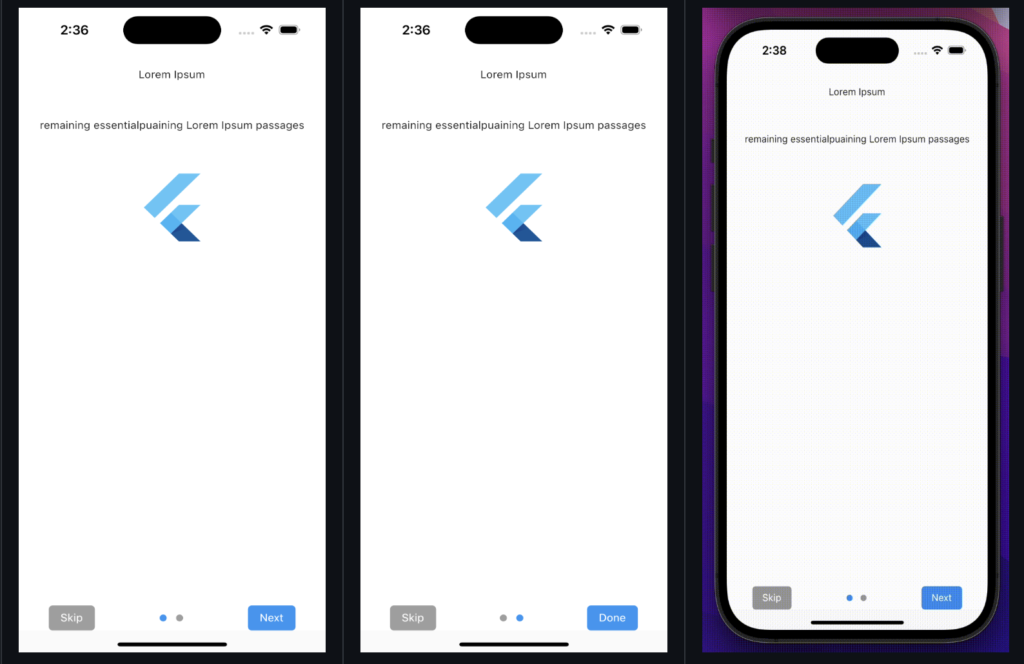 Create onboarding page using flutter package provide
