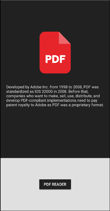 PDF reader app developed using flutter source code