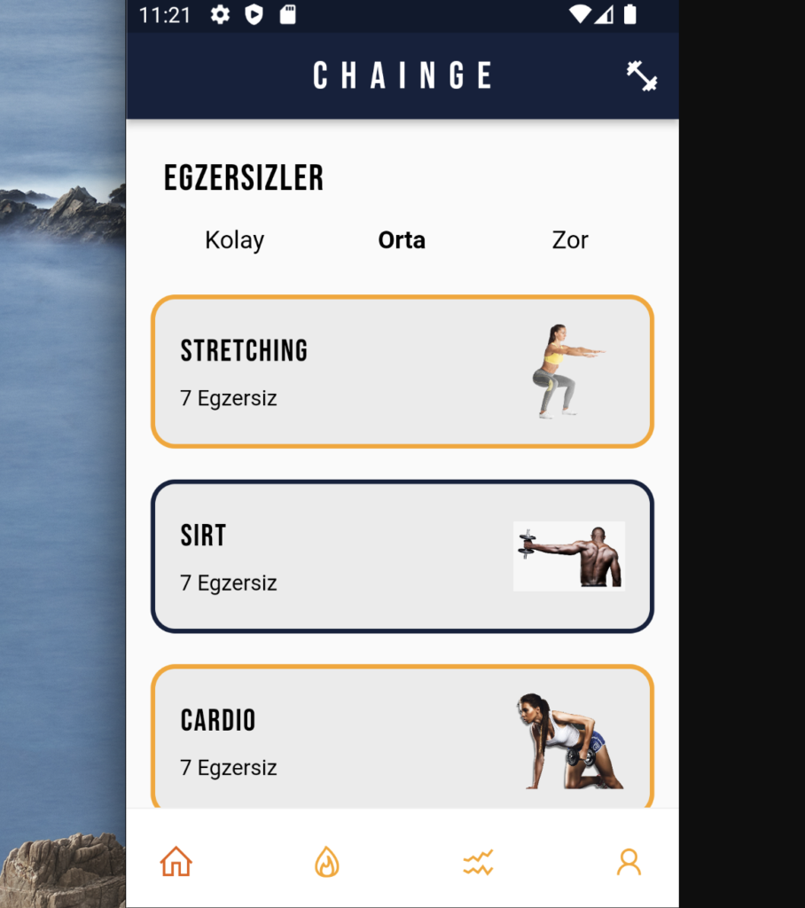 Fitness and diet app with using flutter and dart