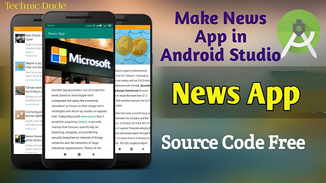 How to Create News App Android Studio | Source code free