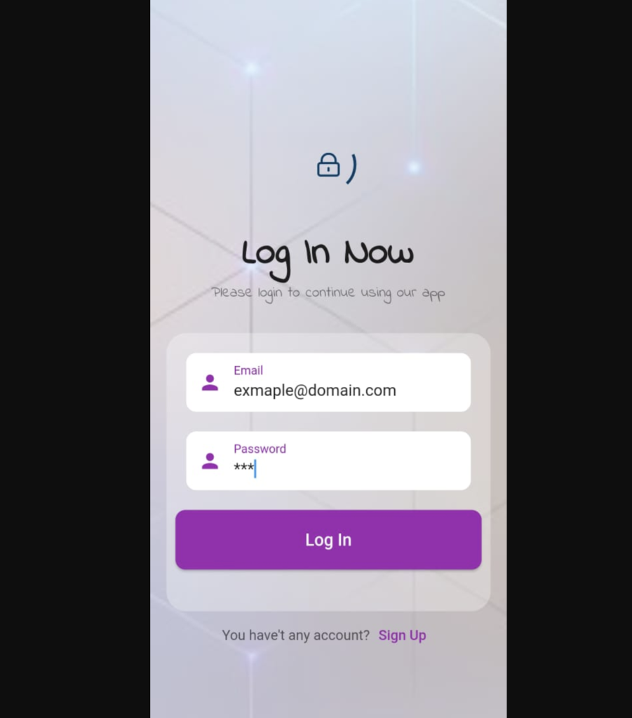 A Flutter Login and SignUp Page UI screen app design