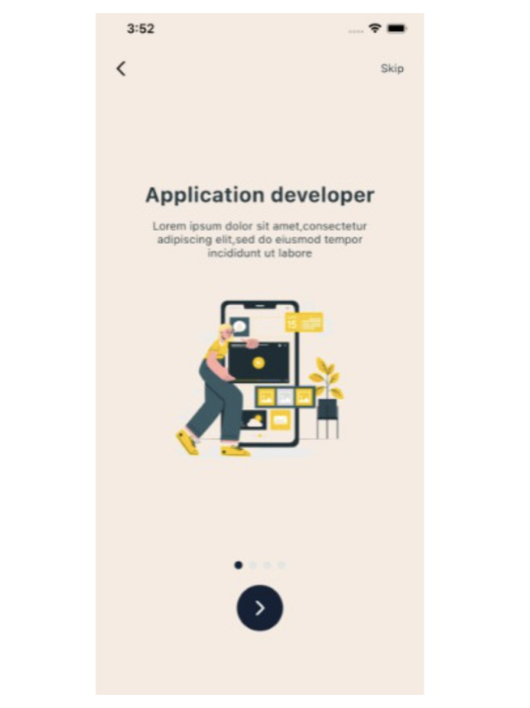 <img src="on boarding screen.png" alt="onboarding screen with flutter">