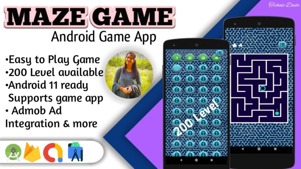 Maze Goal Best Entertaining Game app with android studio