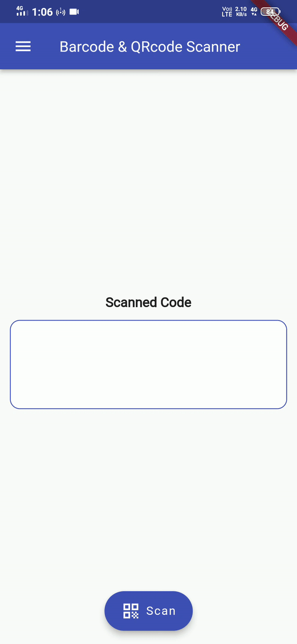 Barcode and QR code scanner app in flutter source code
