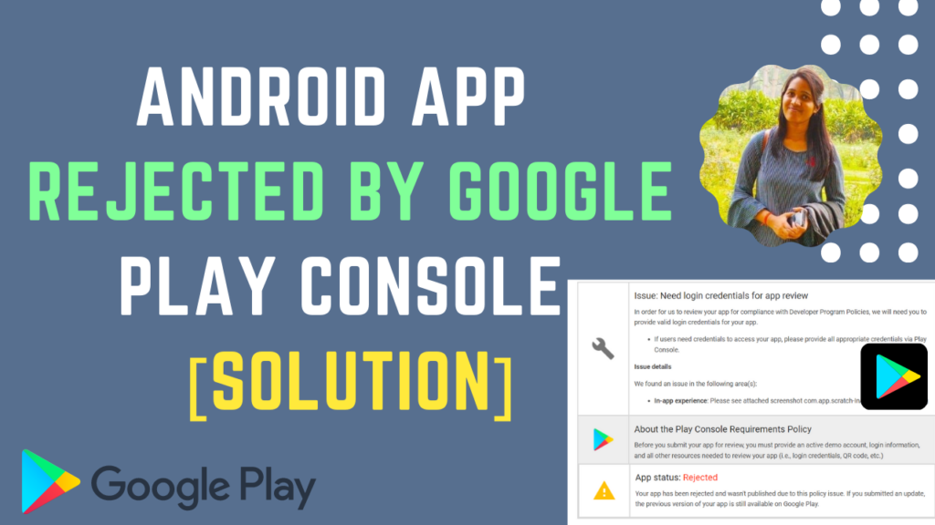 How to Update Rejected app from Google play console