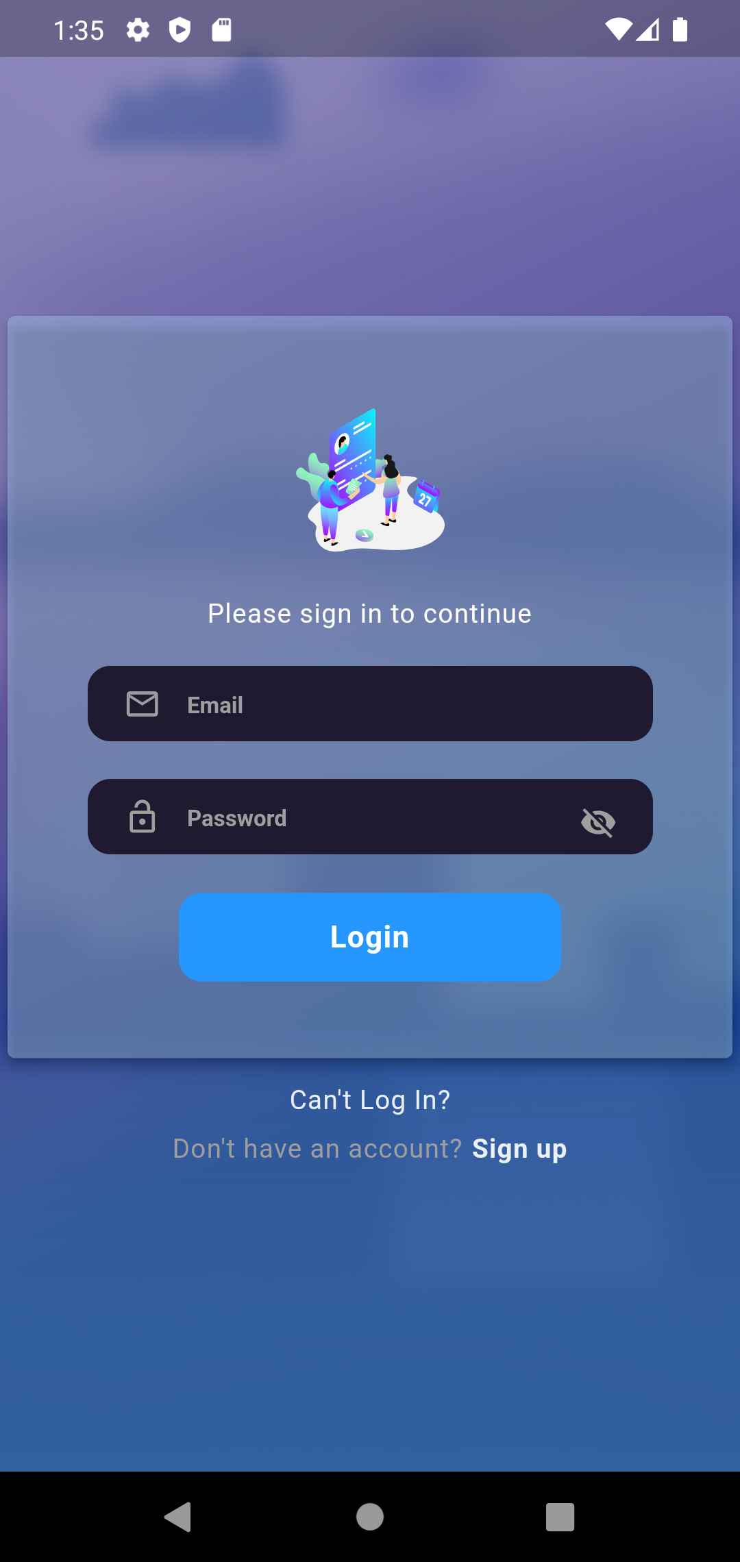 Flutter Login Signup UI Screens with Animation source code