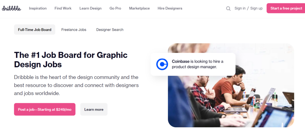 <img src="dribbble.png" alt="dribbble freelance online job">