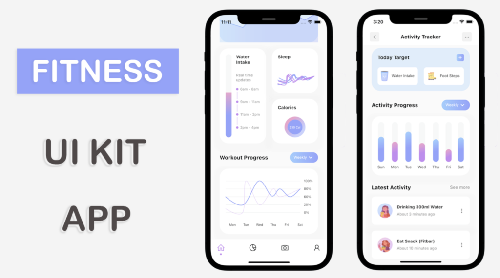 Fitness Tracking App UI design using flutter source code