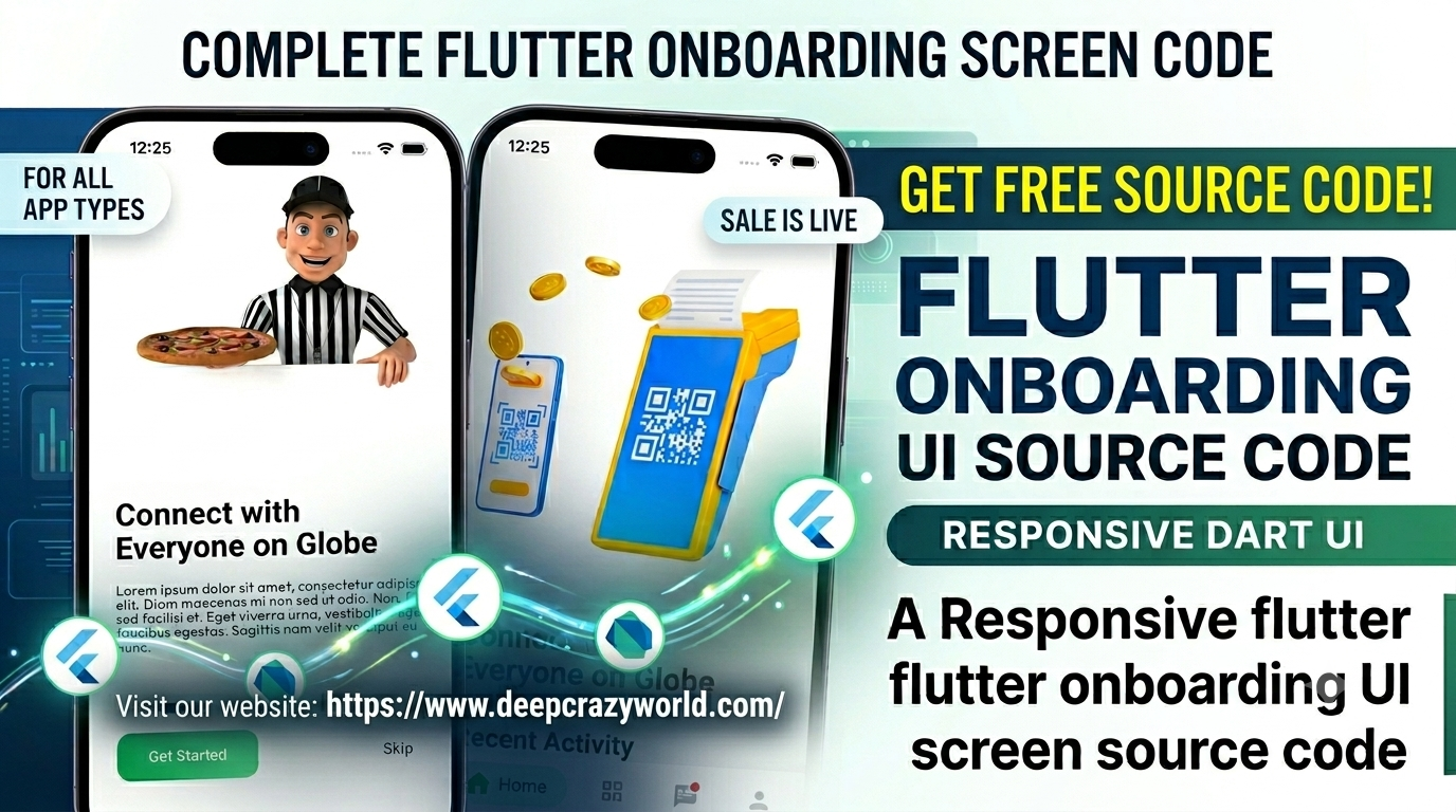 A Responsive flutter onboarding UI screen source code