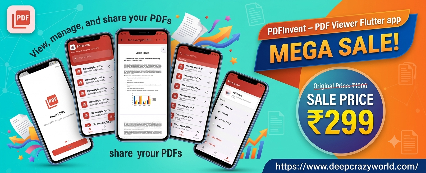 PDFInvent – Flutter PDF Viewer App Source Code for Sale (Android & iOS)
