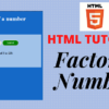 Factorial Number with Html CSS and JS – HTML Project