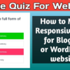 How to Create Quiz in Blogger Quiz With Start Button | Responsive Quiz