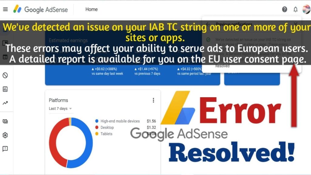 We’ve detected an issue on your IAB TC string on one or more of your site