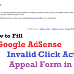 How to Fill Invalid Activity Appeal For Google AdSense 2021