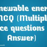 Renewable Energy Resources AKTU Multiple Choice Questions (MCQ)