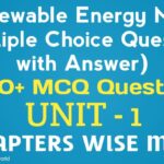 Renewable Energy MCQ (Fundamentals of Energy) Unit – 1