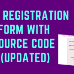 PHP Registration Form with Source Code (updated)