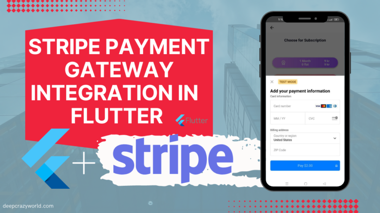 Stripe Payment gateway integration in Flutter 2023