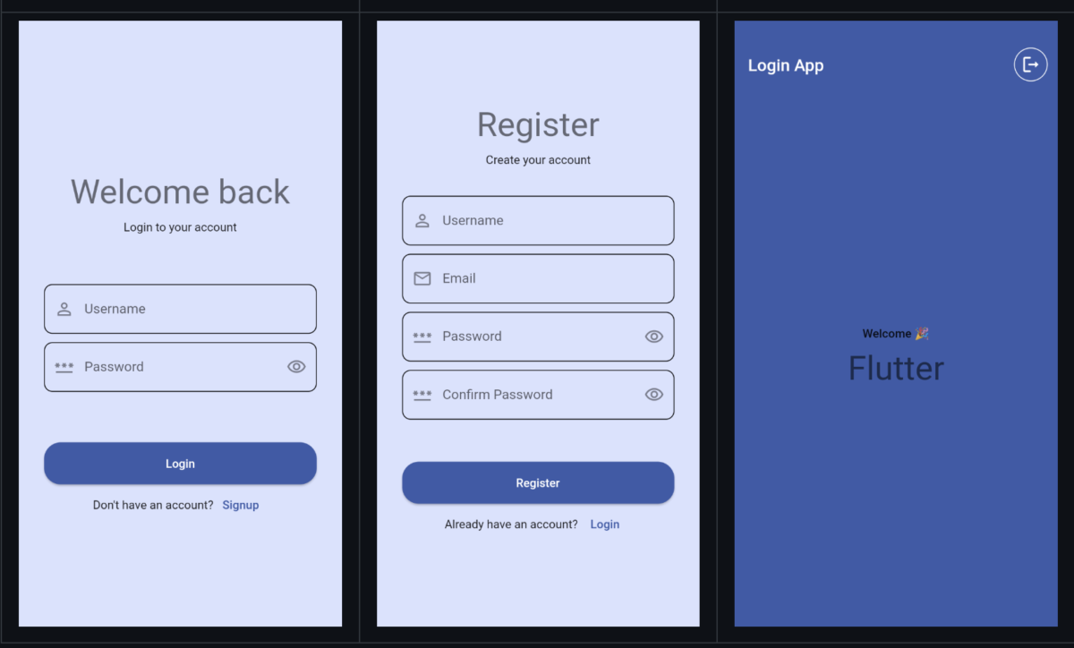 Flutter Login screen model app with source code - DeepCrazyWorld
