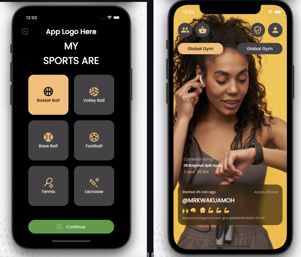A Flutter fitness workout app UI design source code
